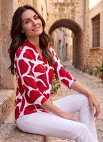 Shirtbluse mit Stehkragen 
